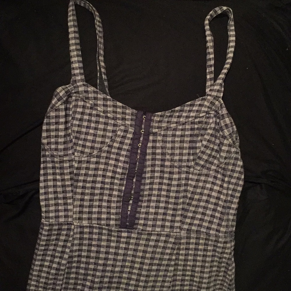 FREEPEOPLE | checkered blue | bodycon summer dress